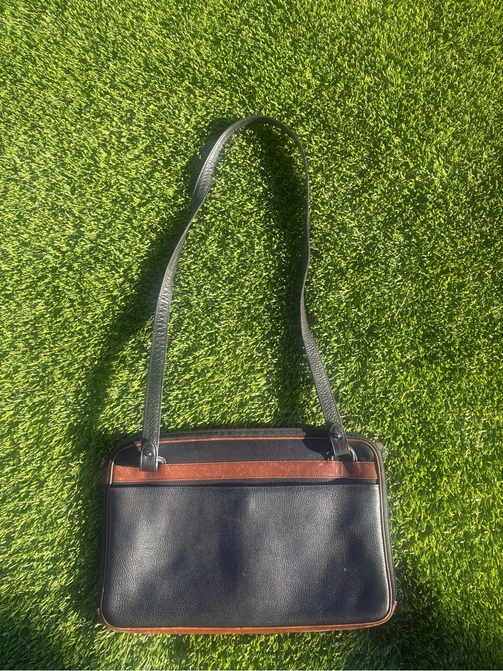 Gucci Black and Brown Leather Messenger Bag